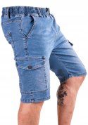 R. 38 Krótkie SPODENKI proste jeansowe MURILO