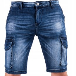 R. 36 Krótkie SPODENKI proste jeansowe YEREMY
