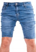 R. 33 Krótkie SPODENKI proste jeansowe SERGE