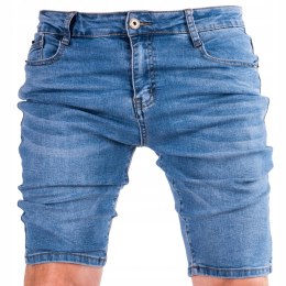 R. 34 Krótkie SPODENKI proste jeansowe SERGE
