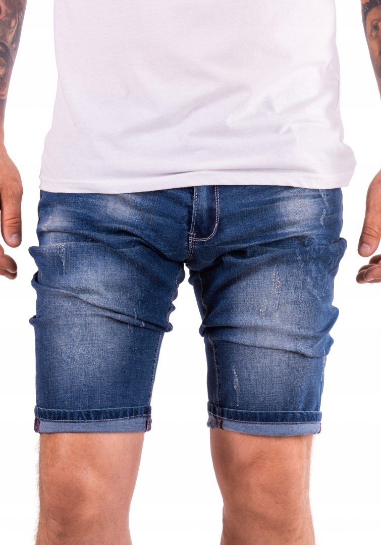 R. 30 Krótkie SPODENKI proste jeansowe LUCERO