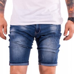 R. 36 Krótkie SPODENKI proste jeansowe LUCERO