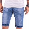 R. 28 Krótkie SPODENKI proste lampasy jeans ROMERO
