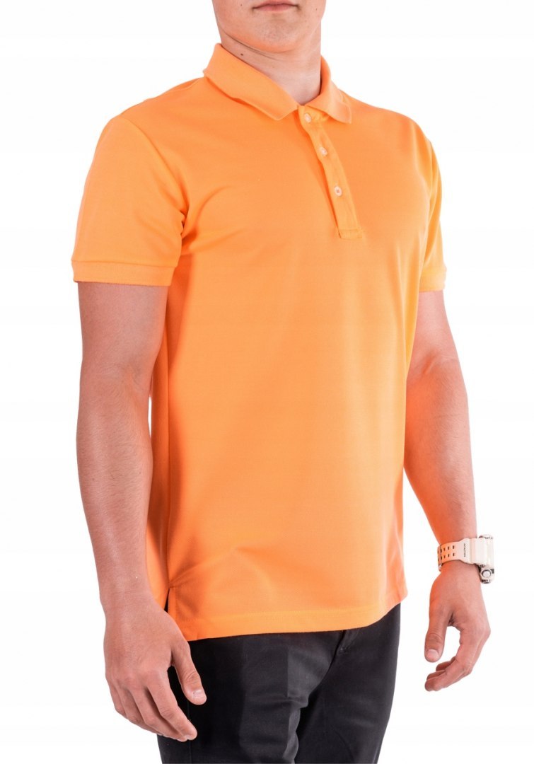 R. M Koszulka polo kolor NEON pomarańczowy TEVEZ
