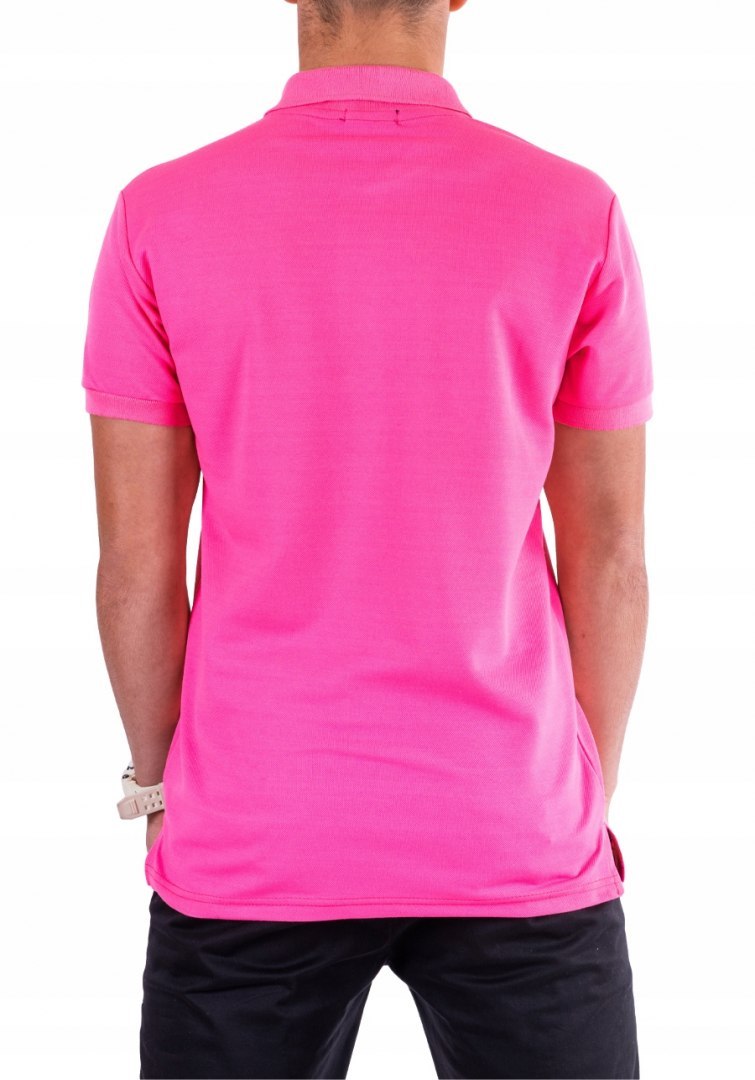 R. XL Koszulka polo kolor NEON róż BERRA