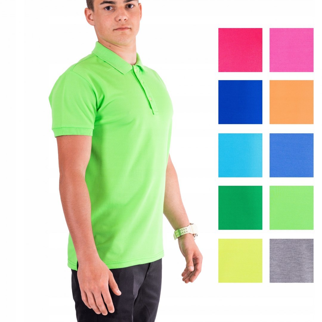 R. XL Koszulka polo kolor NEON zielony RUSSO