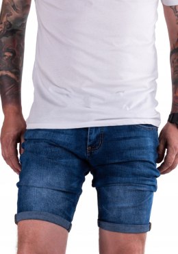 R.33 Krótkie SPODENKI elastyczne jeansowe EUDALD