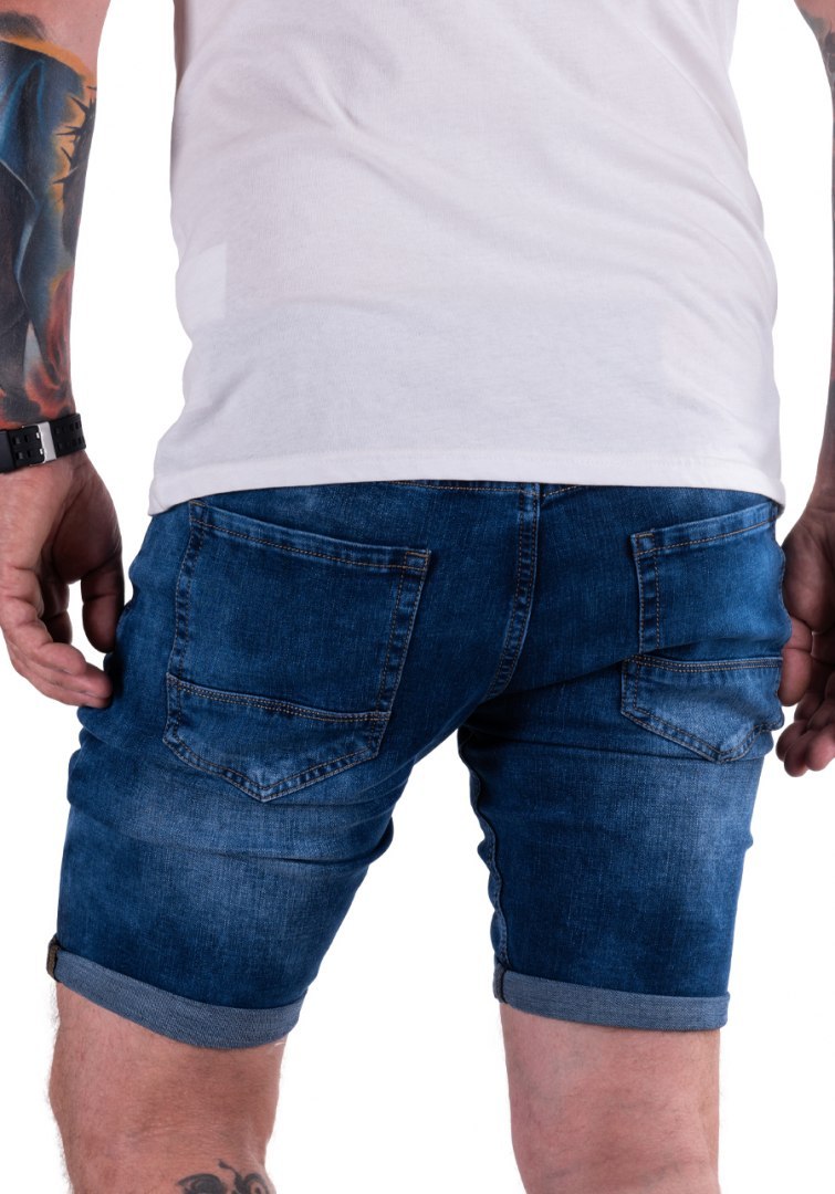 R.37 Krótkie SPODENKI elastyczne jeansowe EUDALD