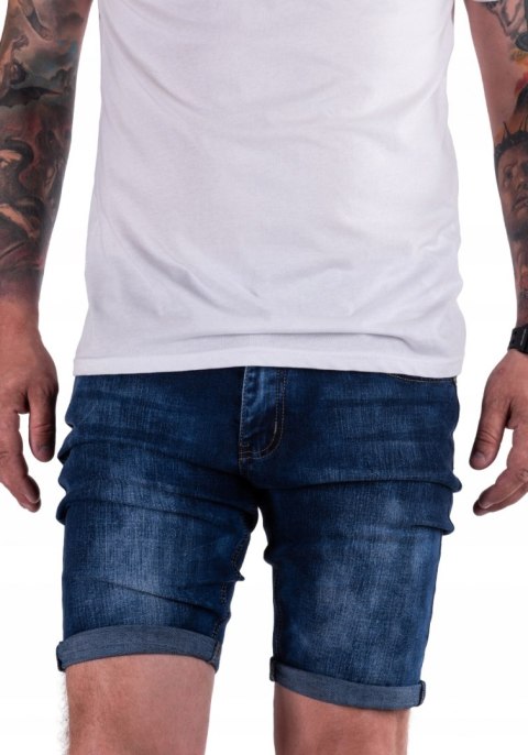 R.40 Krótkie SPODENKI elastyczne jeansowe SAINZ