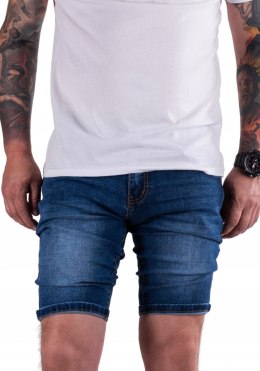 R.35Krótkie SPODENKI proste jeansowe MORENO