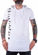 R. XXL T-SHIRT biały koszulka z kapturem ALMIRON