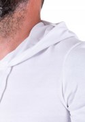 R. L T-SHIRT biały koszulka z kapturem ALMIRON