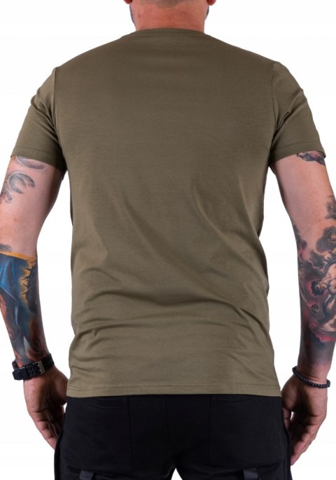 R. XXL T-SHIRT khaki koszulka wstawki moro POZZO