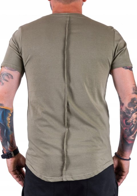 R. XXL Khaki T-SHIRT dziurkowane elementy RIBAS