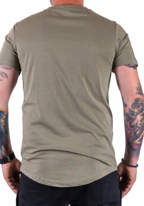 R. XXL Khaki T-SHIRT dziurkowany IKENE