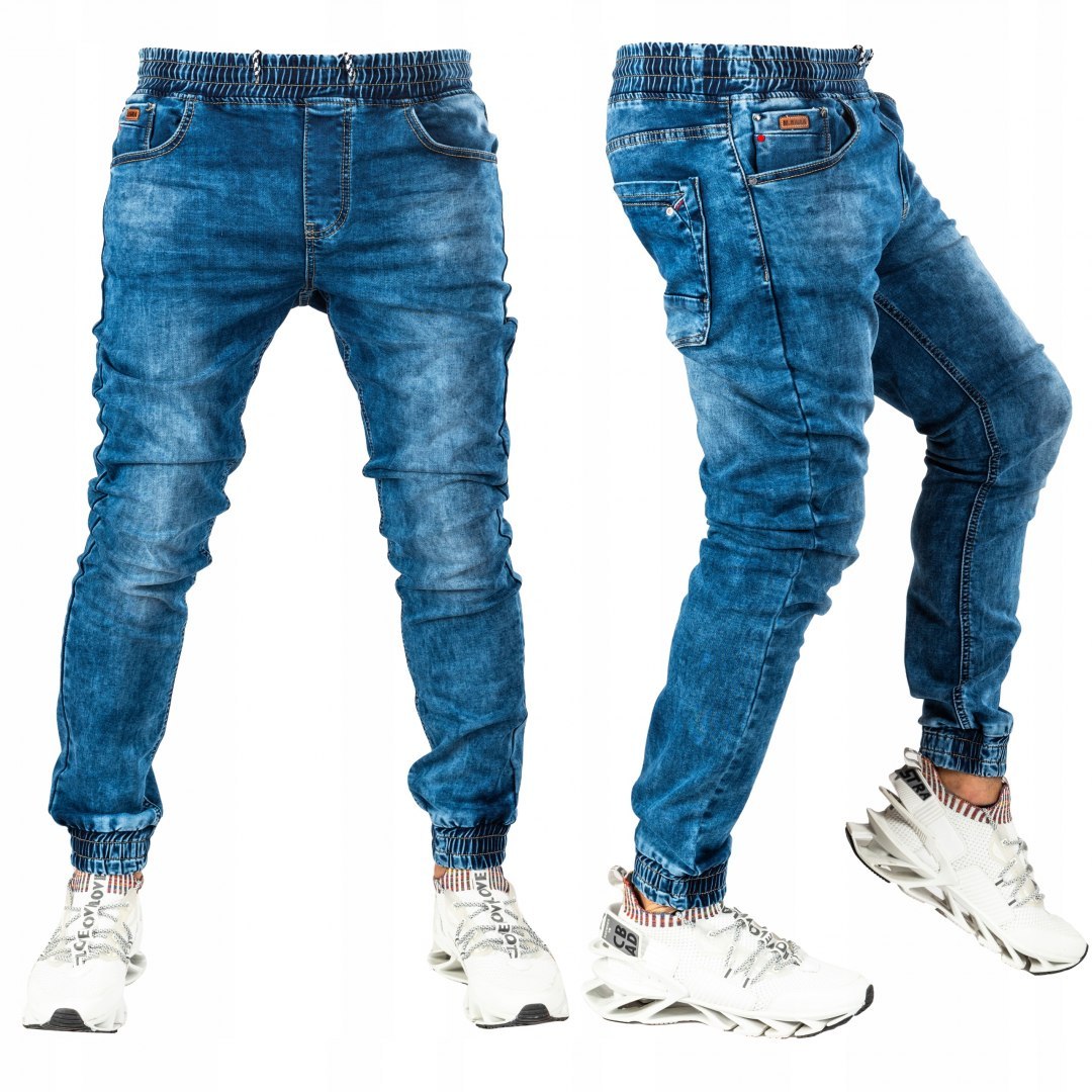 r.36 Spodnie joggery jeansowe męskie RAFFI