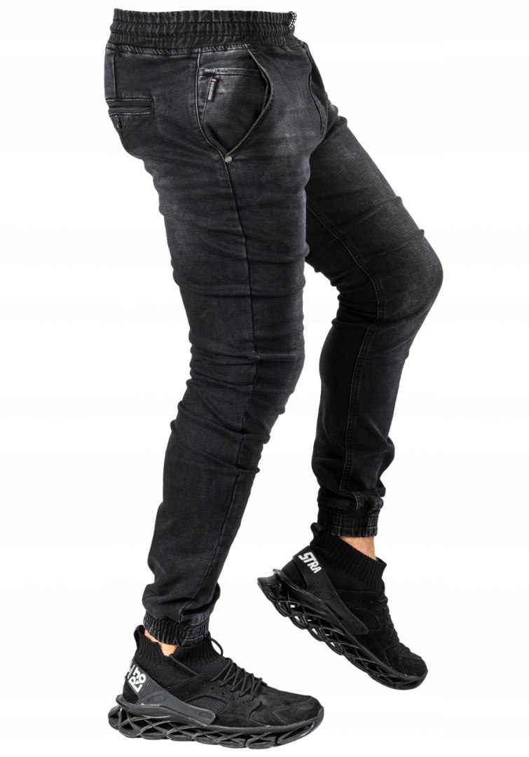 r.34 Spodnie joggery jeansowe męskie COFFI