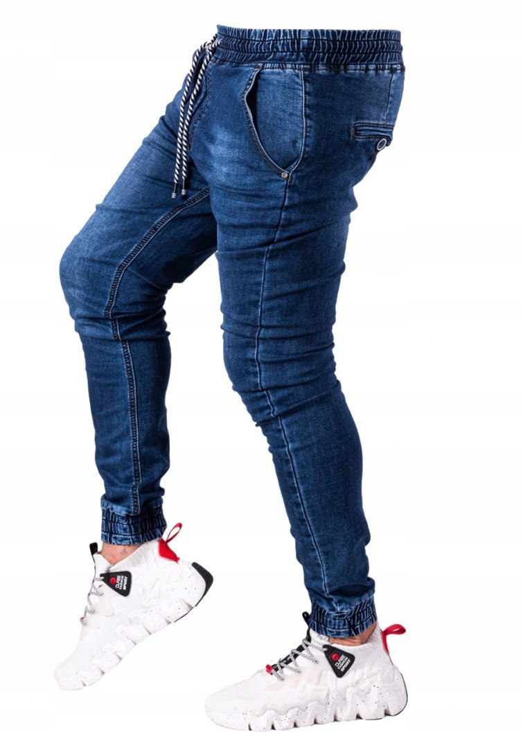 r.33 Spodnie joggery jeansowe męskie LION