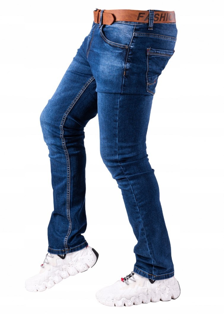 r.30 Spodnie męskie jeansowe IVEN + pasek
