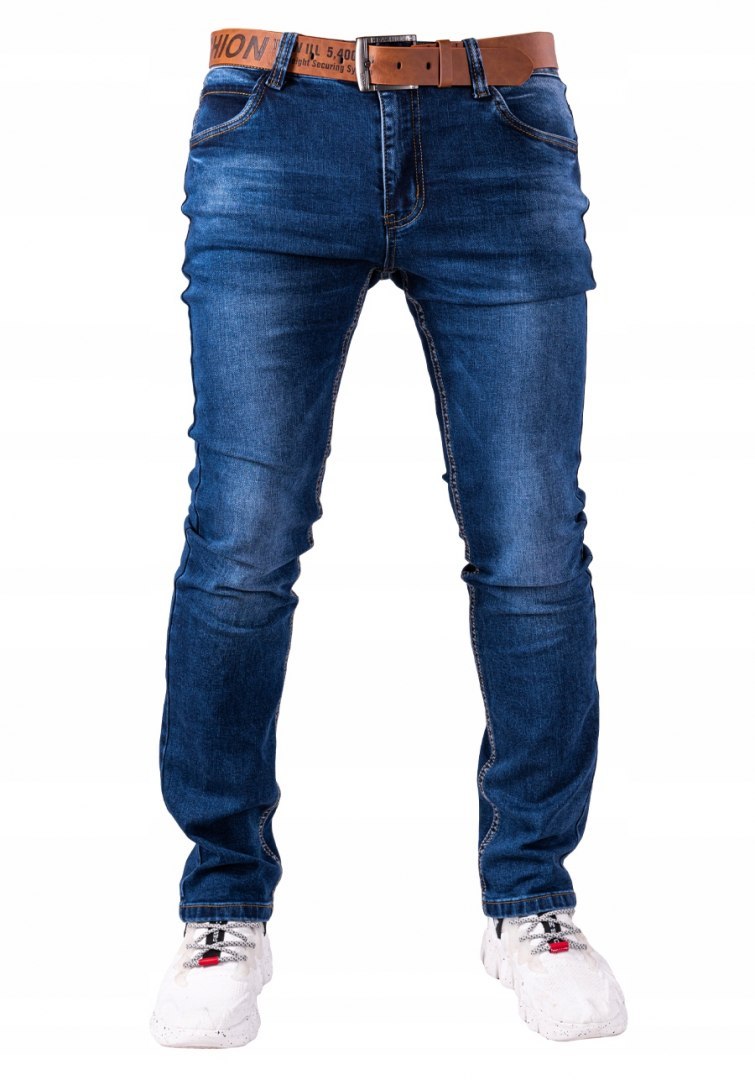 r.35 Spodnie męskie jeansowe IVEN + pasek