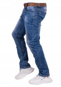 r.31 Spodnie męskie JEANSOWE proste MIROX + pasek