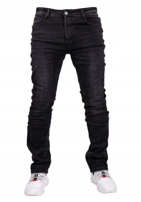 r.37 Spodnie męskie jeansowe czarne JAXON