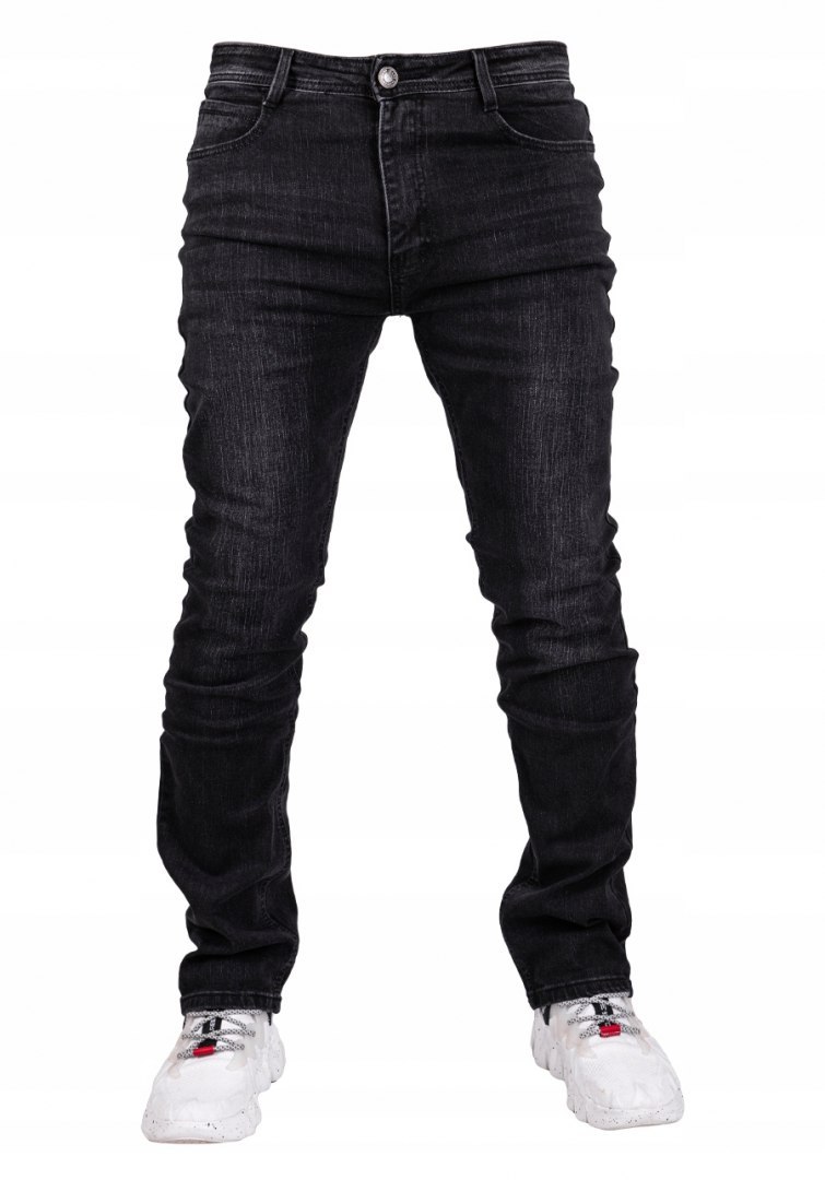 r.40 Spodnie męskie jeansowe czarne JAXON