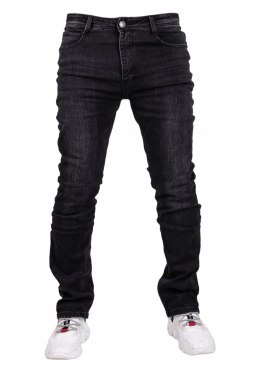 r.42 Spodnie męskie jeansowe czarne JAXON