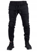 r.35 Joggery męskie spodnie czarne jeansowe DIODOR