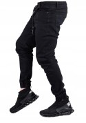 r.35 Joggery męskie spodnie czarne jeansowe DIODOR
