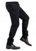 r.36 Spodnie męskie JEANSOWE klasyczne czarne DAIKI