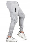 r.XL Spodnie JOGGERY dresowe SZARE GRYF