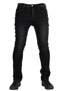 r.30 Spodnie męskie jeansowe czarne klasyczne ELIO