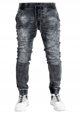 r.36 Spodnie joggery jeansowe męskie BORGIO