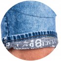 r.38 Krótkie SPODENKI proste jeansy mankiet AUDREY