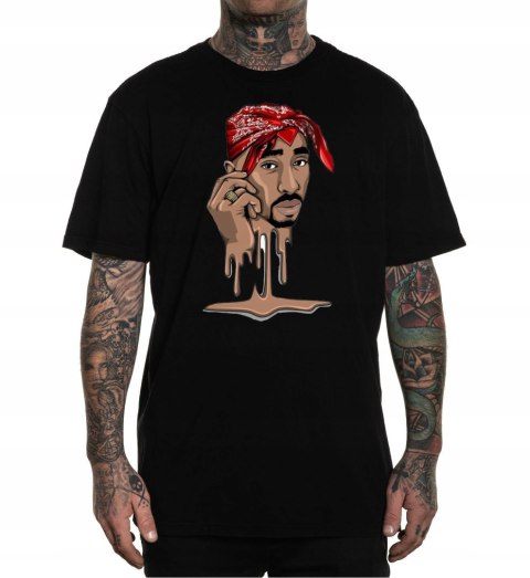 r.L T-SHIRT CZARNA 2PAC koszulka PODKOSZULEK