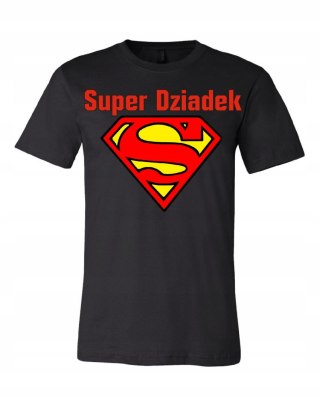 r.2XL T-SHIRT CZARNA koszulka Super DZIADEK