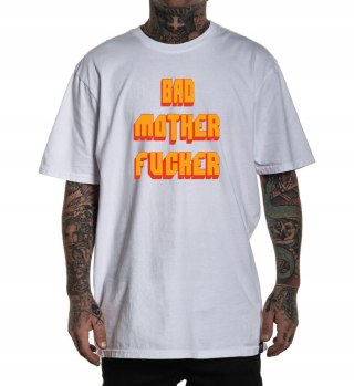 r.L T-SHIRT BIAŁA ŚMIESZNA BAD MOTHER F*CKER