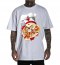 r.L T-SHIRT BIAŁA koszulka Skull Munching Pizza