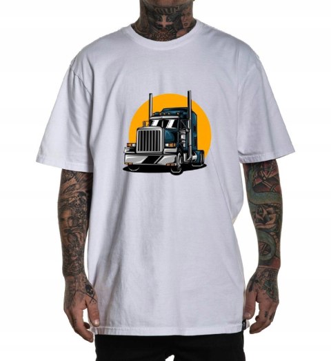 r.3XL T-SHIRT koszulka BIAŁA CIĘŻARÓWKA TRUCK