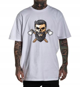 r.XXL T-SHIRT koszulka BIAŁA CZACHA BRODA AXE