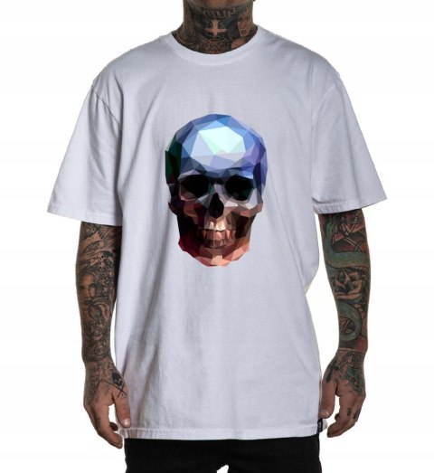 r.3XL T-SHIRT koszulka BIAŁA GEOMETRIC SKULL