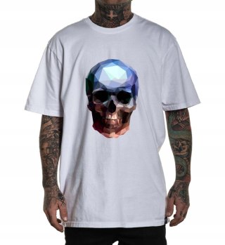 r.XL T-SHIRT koszulka BIAŁA GEOMETRIC SKULL