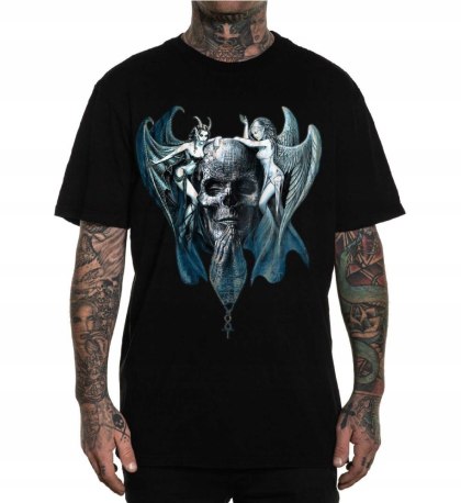 r.3XL T-SHIRT koszulka CZARNA TWARZ ANGEL DEVIL