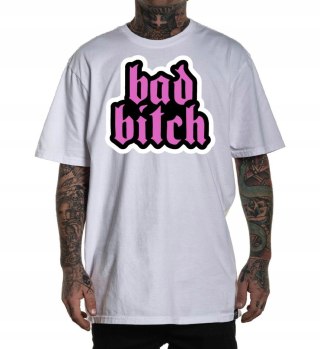 r.L T-SHIRT koszulka męska BIAŁA BAD B*TCH