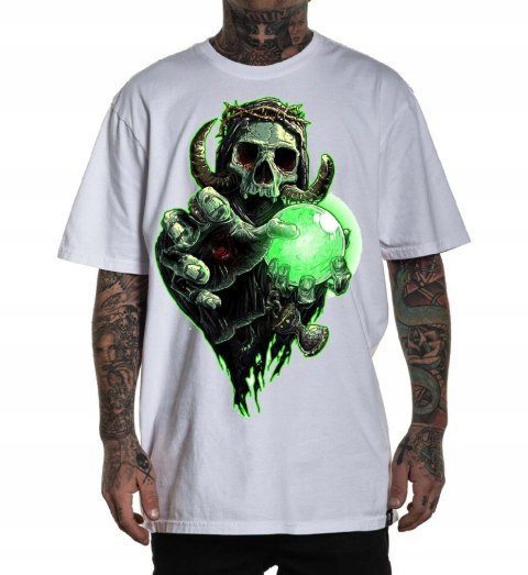 r.2XL T-SHIRT koszulka męska BIAŁA BULLET IN HAND