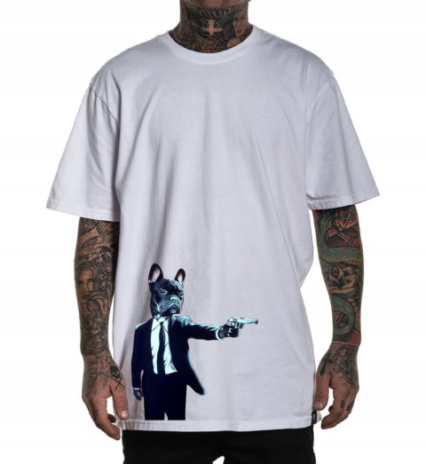 r.3XL T-SHIRT koszulka męska BIAŁA PITBULL GUN