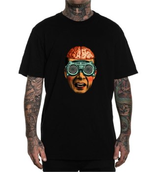 r.2XL T-SHIRT koszulka męska CZARNA BRAIN FACE