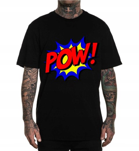 r.XXL T-SHIRT koszulka męska CZARNA KOMIKS POW