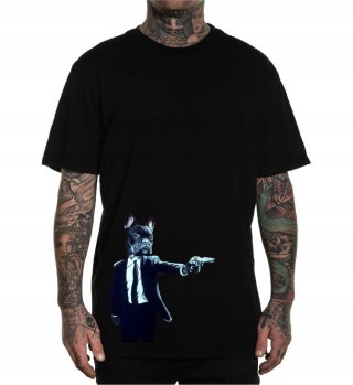 r.3XL T-SHIRT koszulka męska CZARNA PITBULL GUN